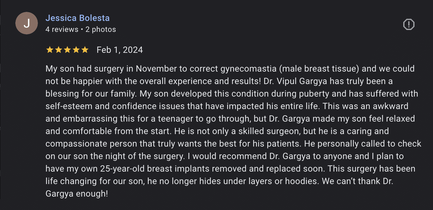 Jessica Gynecomastia